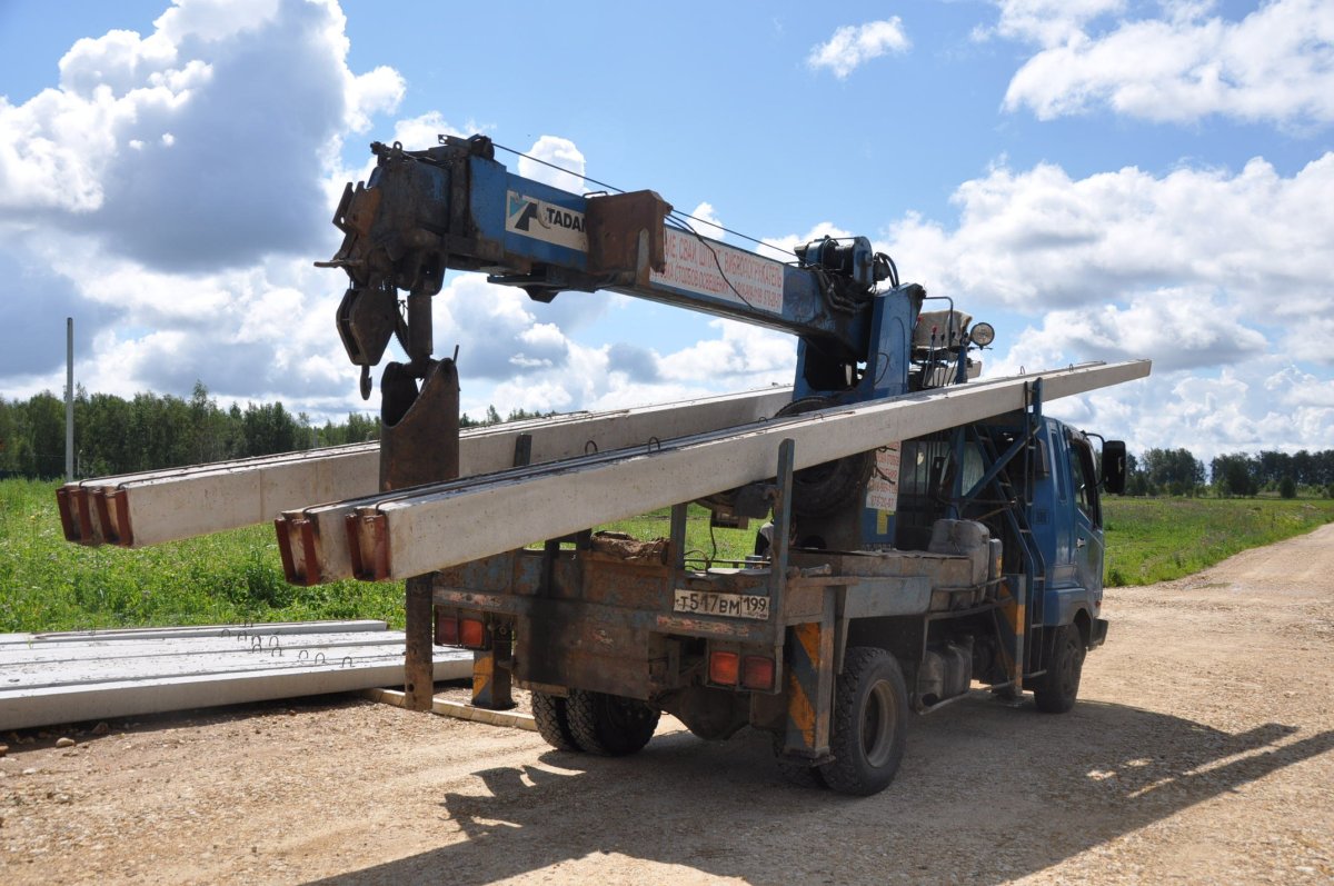 Разгрузка опор БКМ 66