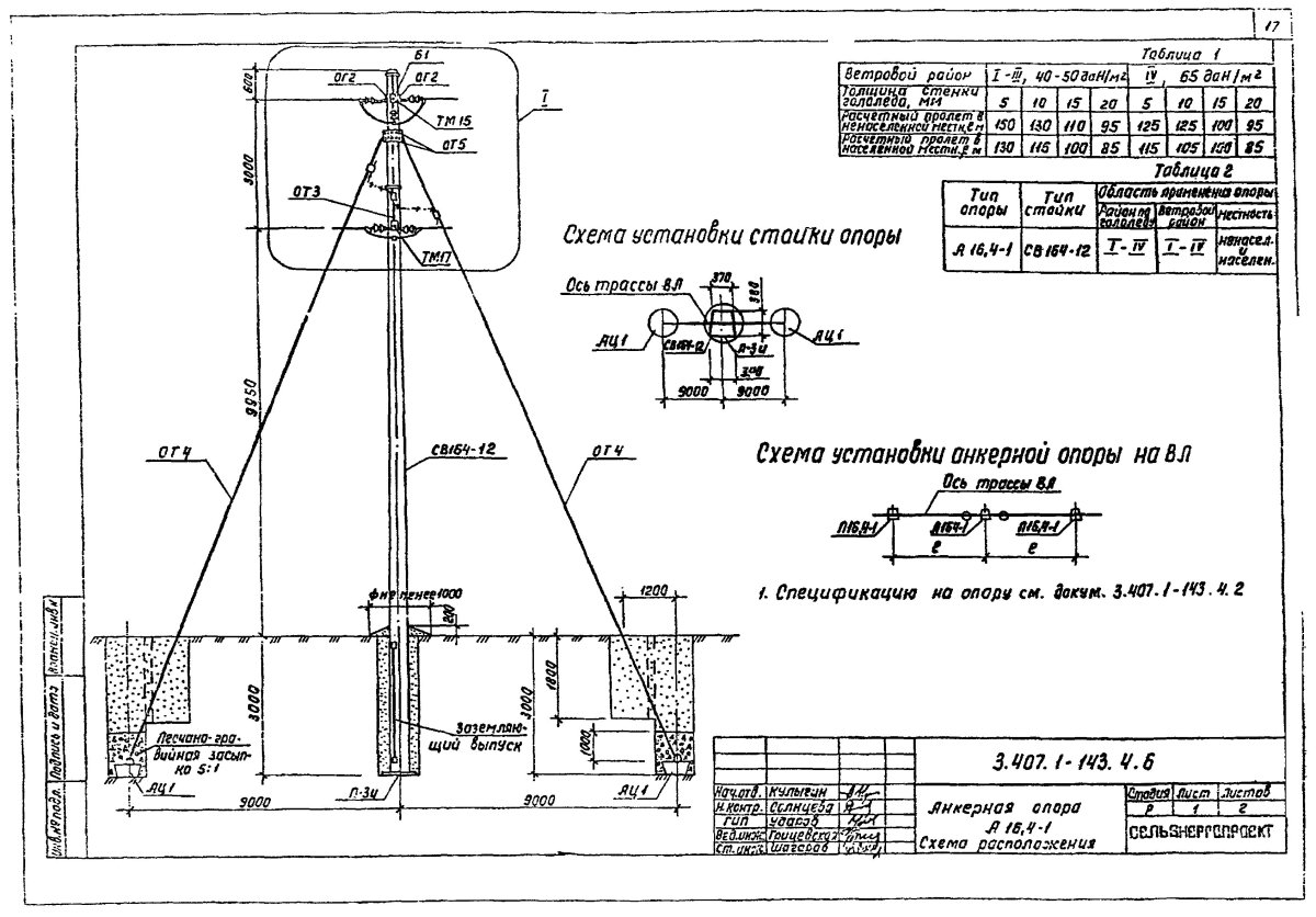 Анкерная опора а(к) 10-105.1