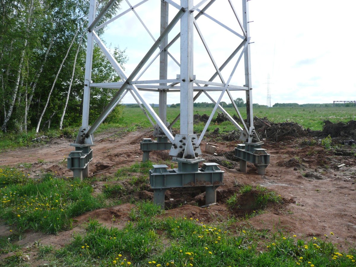 Фундамент под опору ЛЭП 110 кв