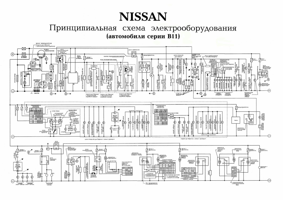 Схема электрическая Nissan Expert