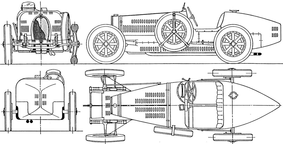 Bugatti Type 35 чертежи