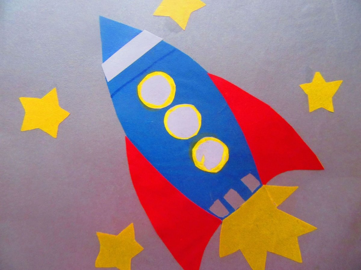 Аппликация на космическую тему