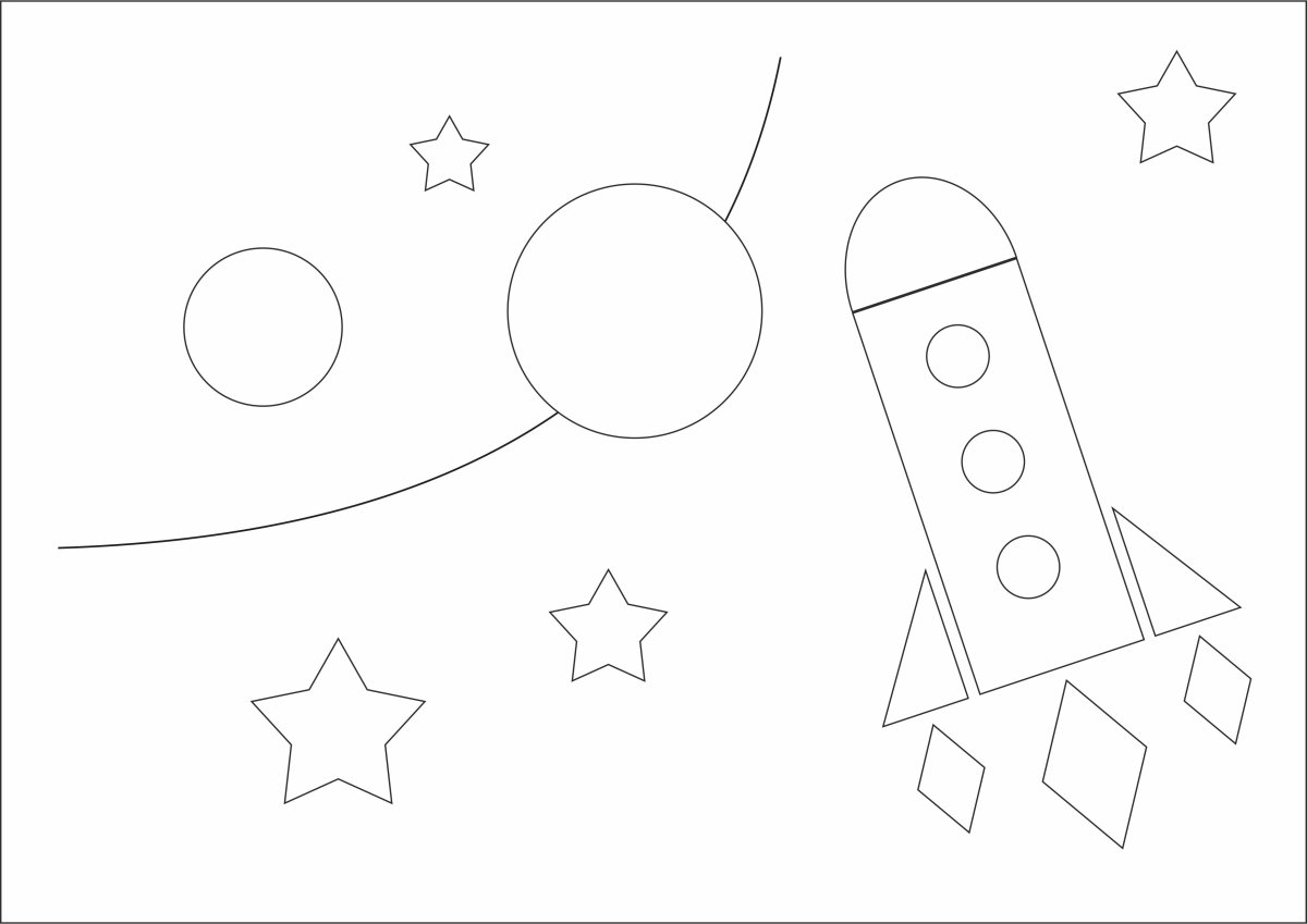 Аппликация для детей на тему космос