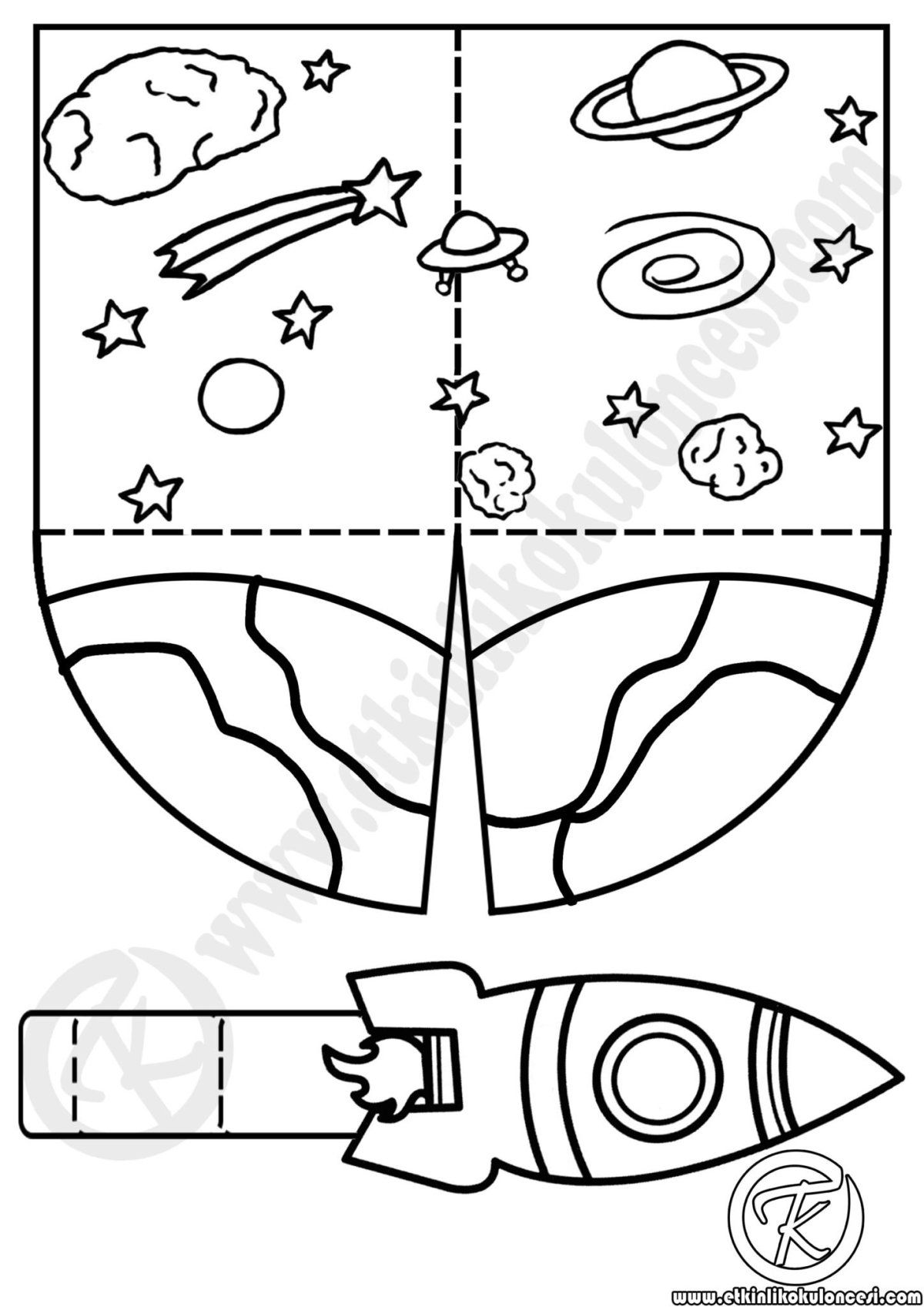 Раскраски на тему космос