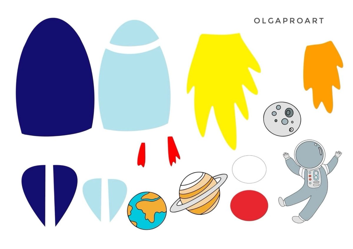 Аппликация на тему космонавт