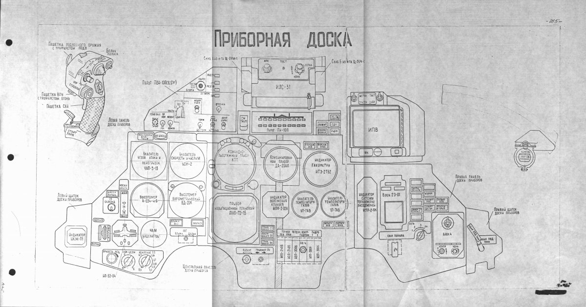 Схема кабины Су-27