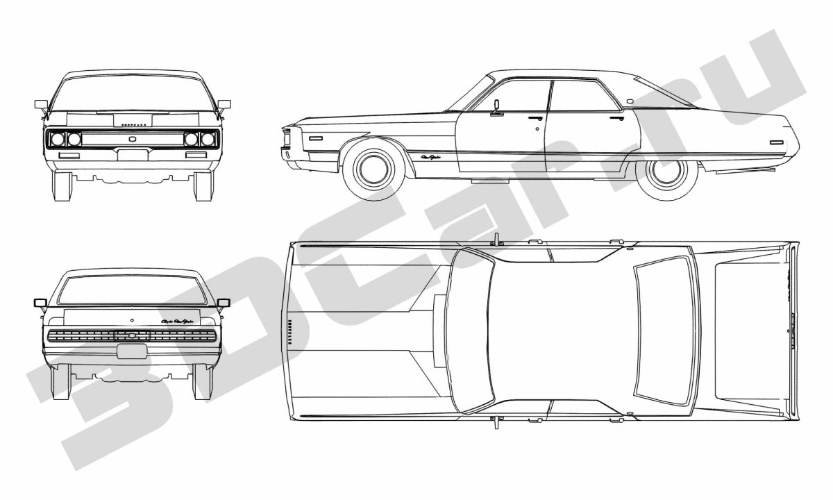 Dodge Challenger 1970 Blueprint