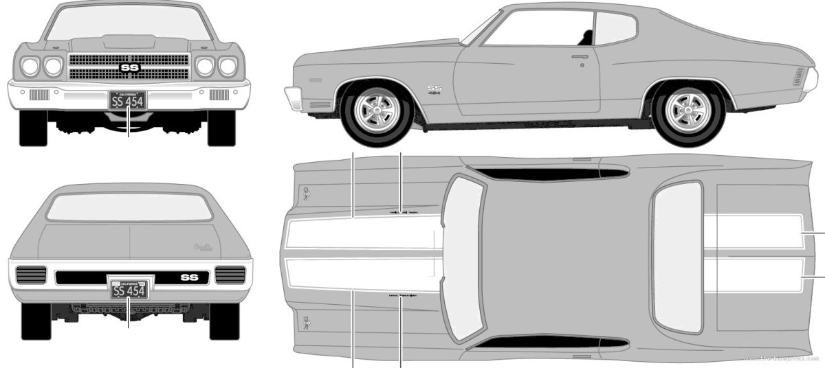 1970 Chevrolet Chevelle чертежи