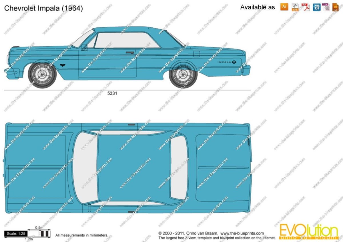 Chevrolet Impala габариты