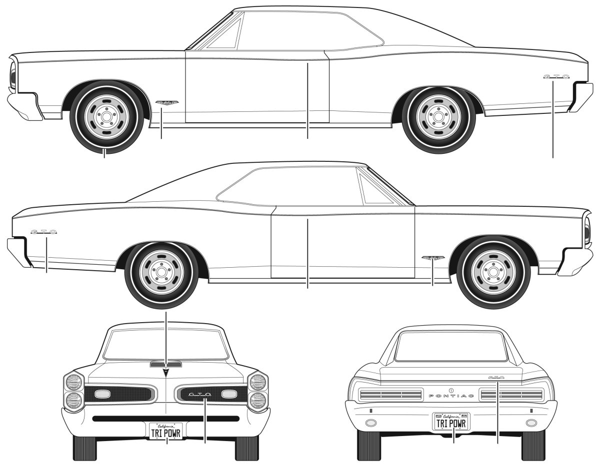 Chevrolet Impala 1967 габариты