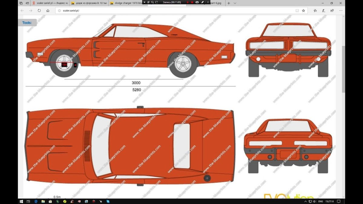 Dodge Charger 1969 Blueprint