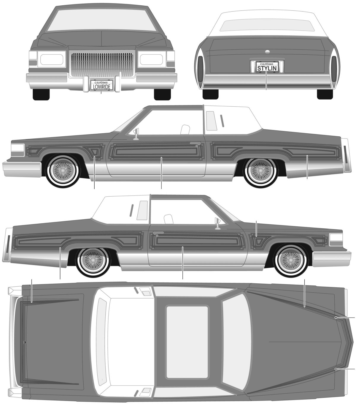 Cadillac Brougham чертежи