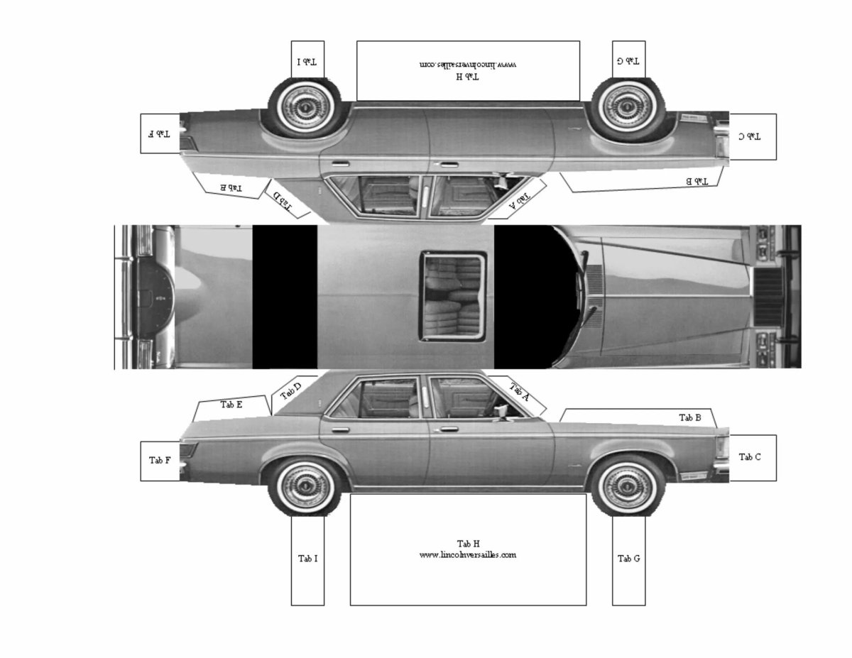 Развертка машины Мерседес