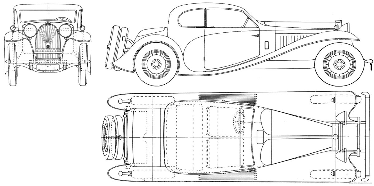 Bugatti Type 57sc Atlantic чертежи