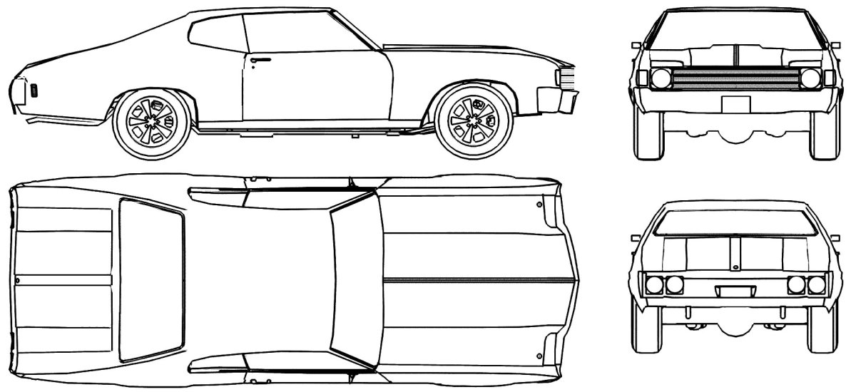 1970 Chevrolet Chevelle SS чертежи