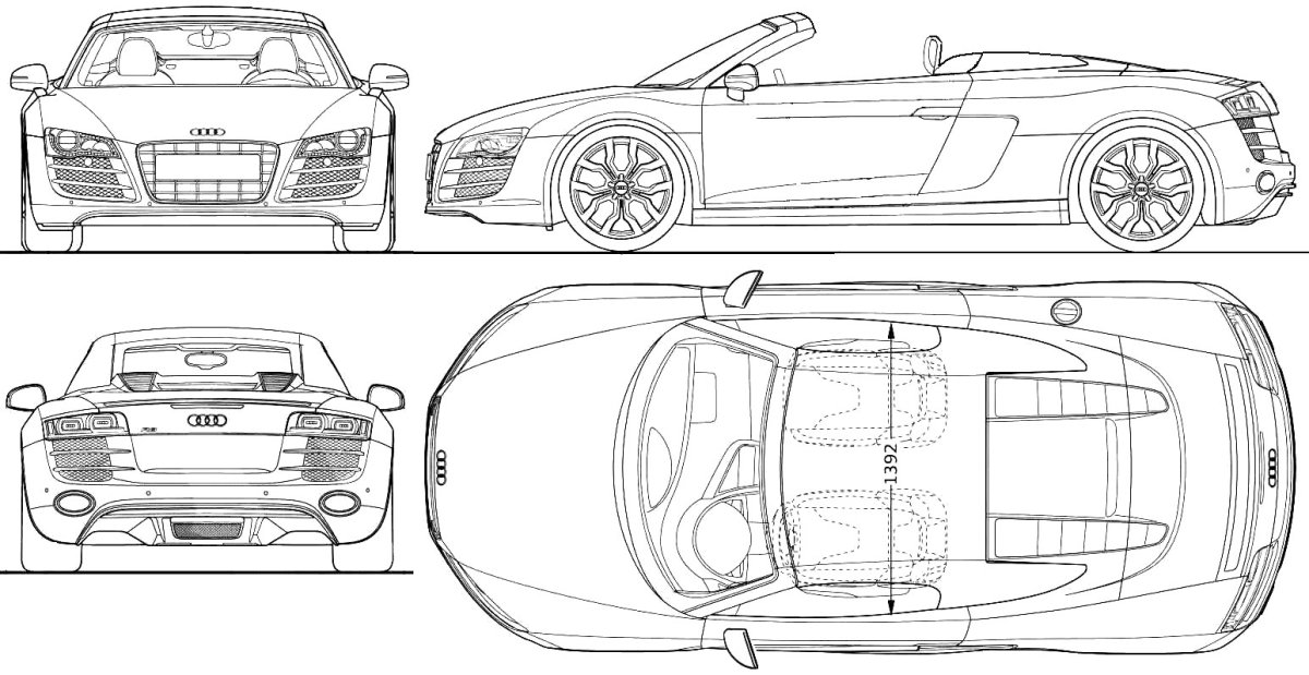 Audi r8 Spyder Blueprint