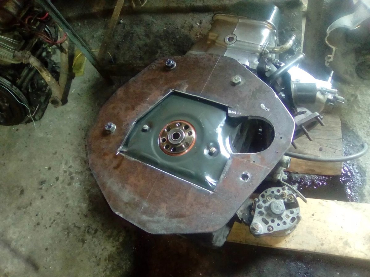 Переходная плита под двигатель ВАЗ 2109 на ЛУАЗ