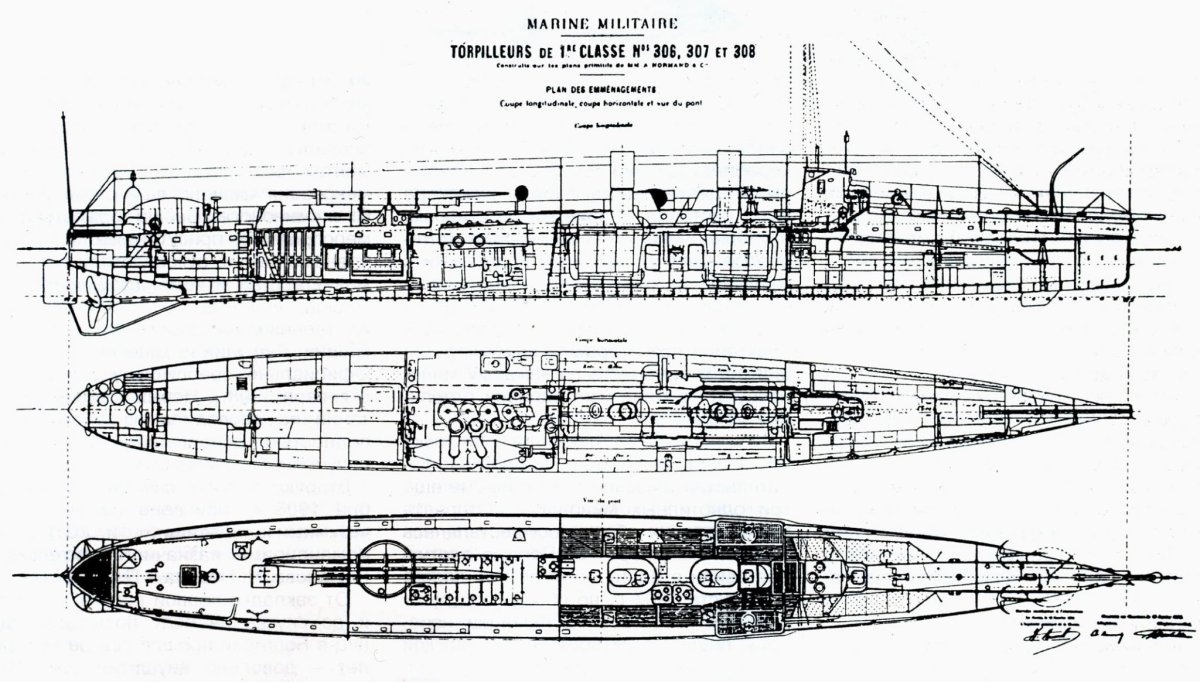 Миноносец типа "циклон" 1903 год