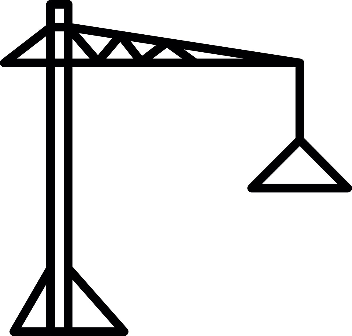 Башенный кран вектор