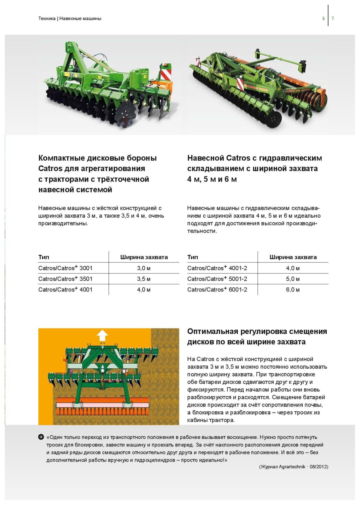 Амазон Катрос дискатор 4 метра технические характеристики