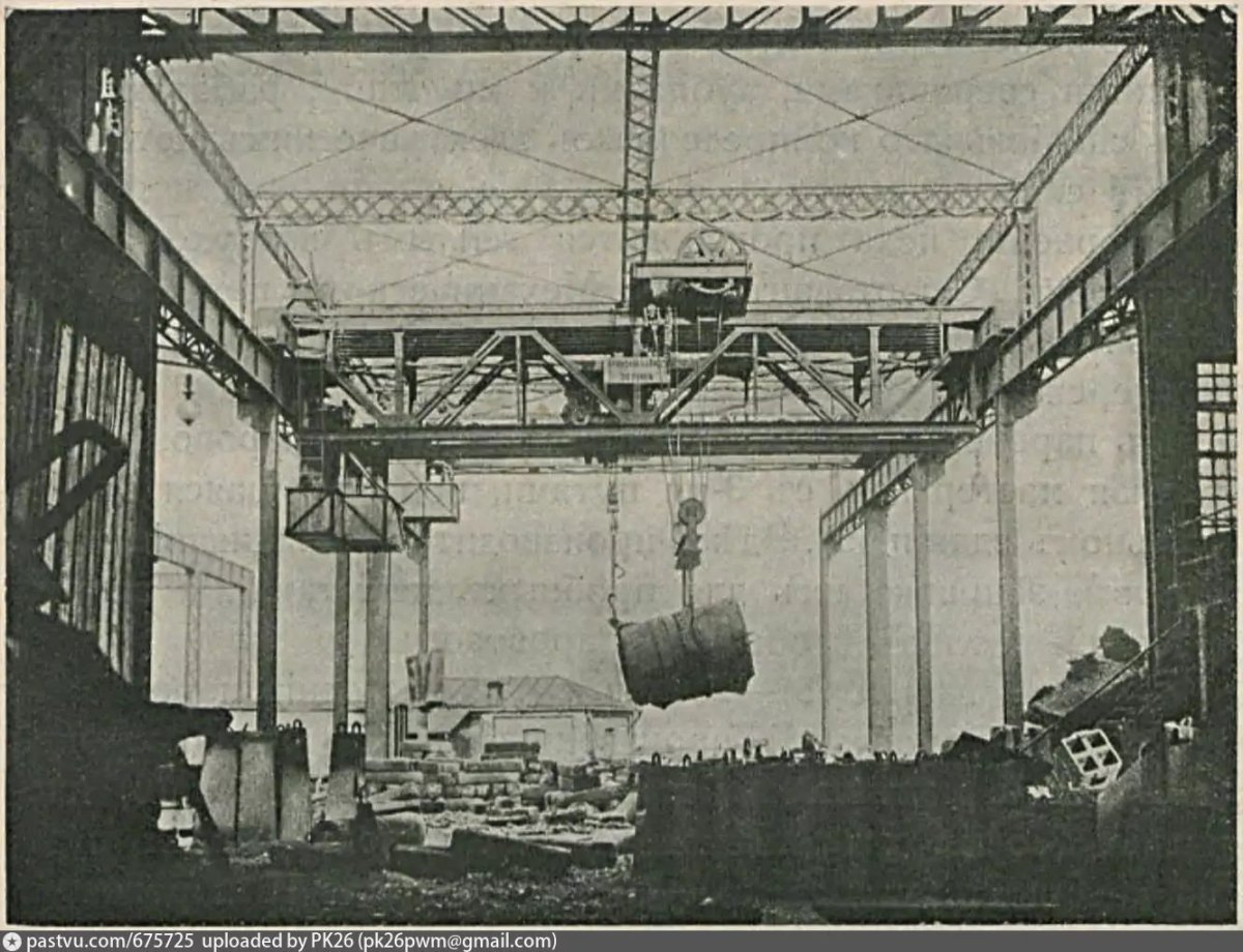 Первый электрический мостовой кран в 1887