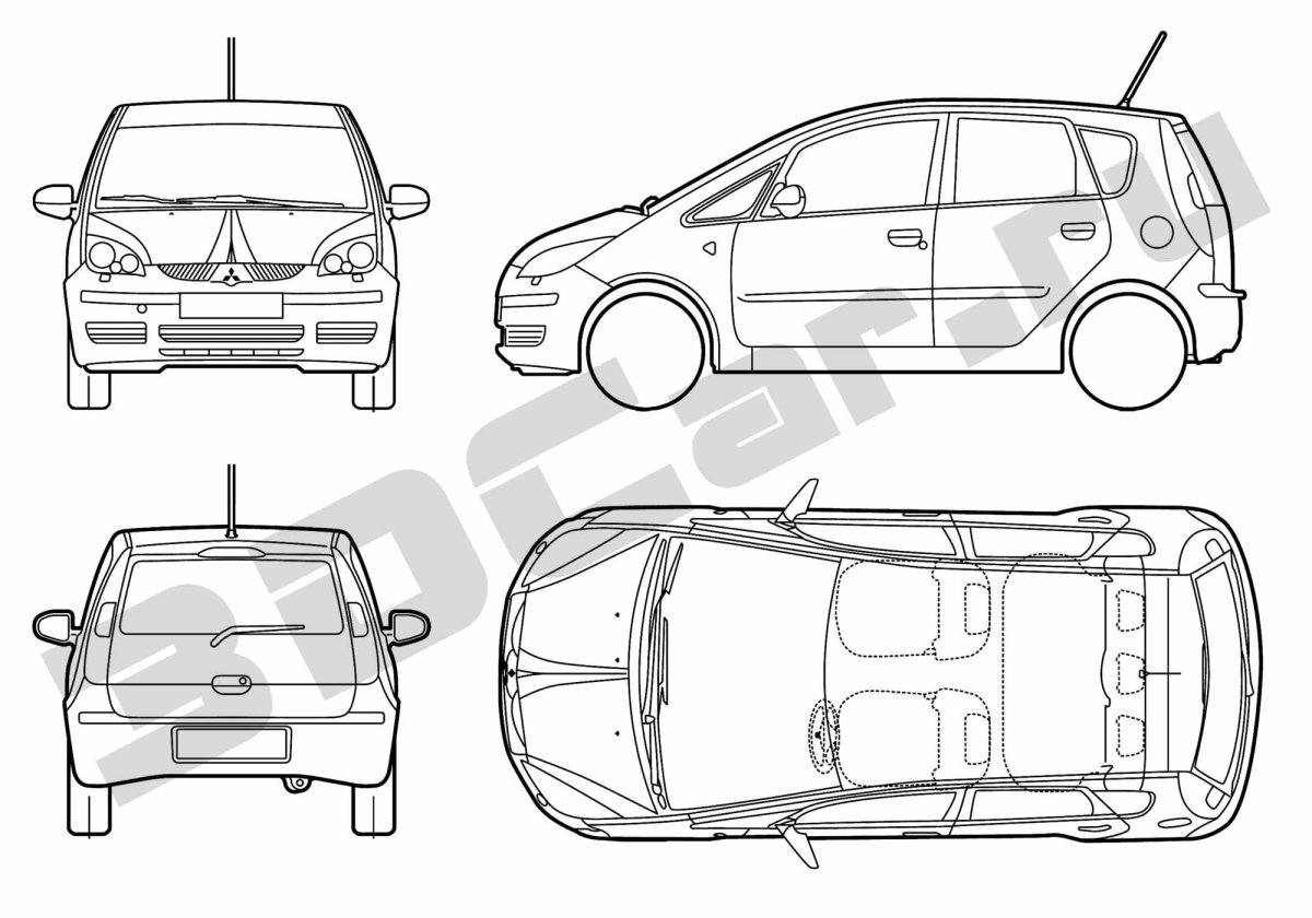 Митсубиси Кольт габариты