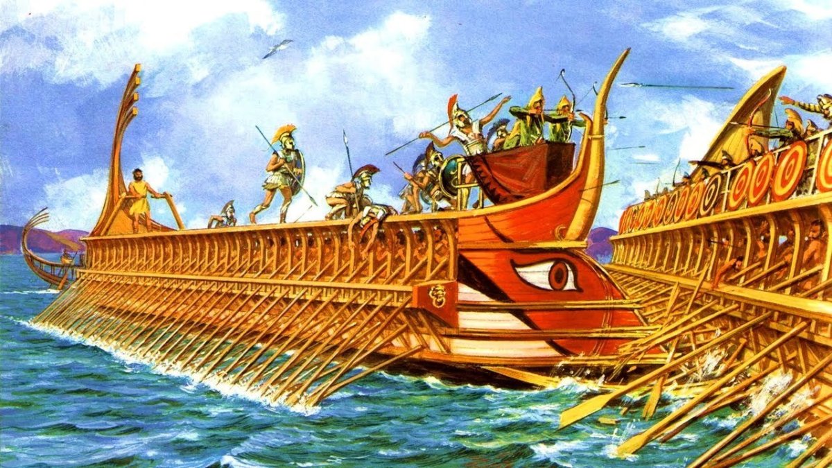 Саламинское сражение в древней Греции