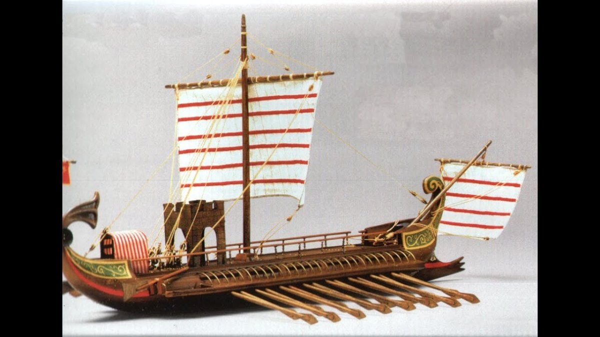 Римская бирема корабль