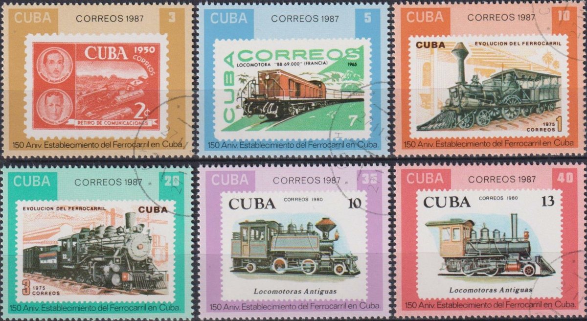 Марки индейцев Куба 1987