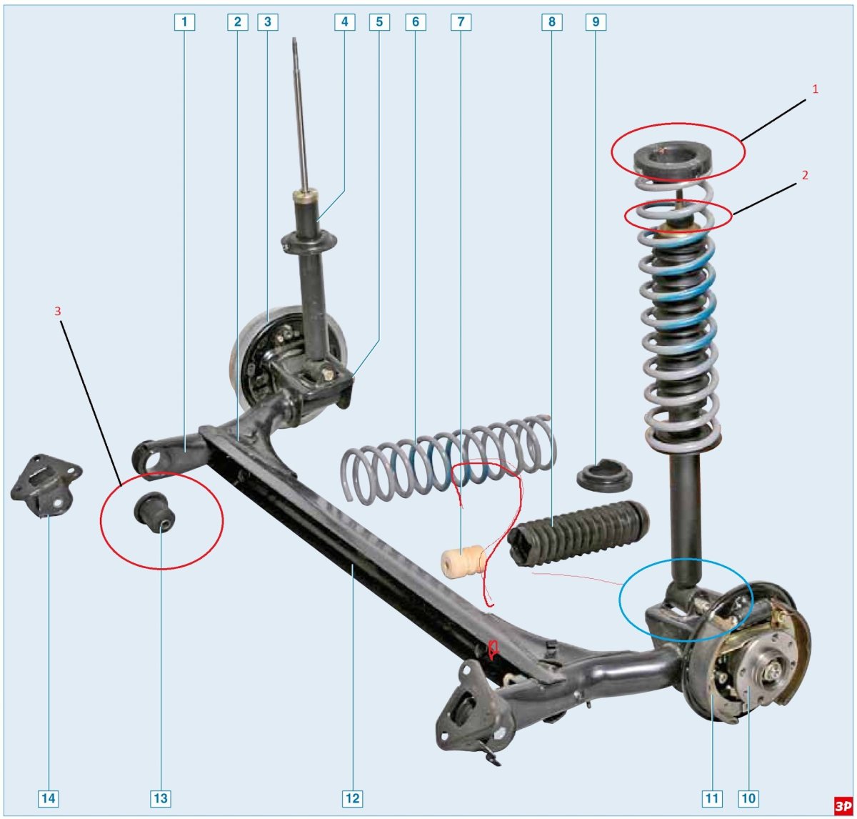 Передняя подвеска ВАЗ Приора 2170
