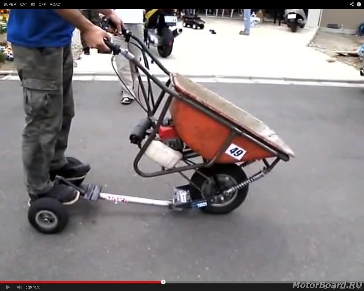 Садовая тачка с электромотором 12в