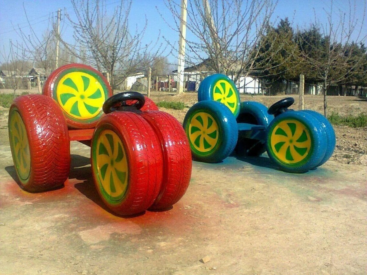 Машинка из колес