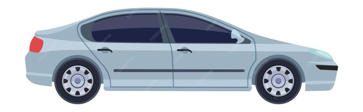 Автомобиль купе сбоку вектор