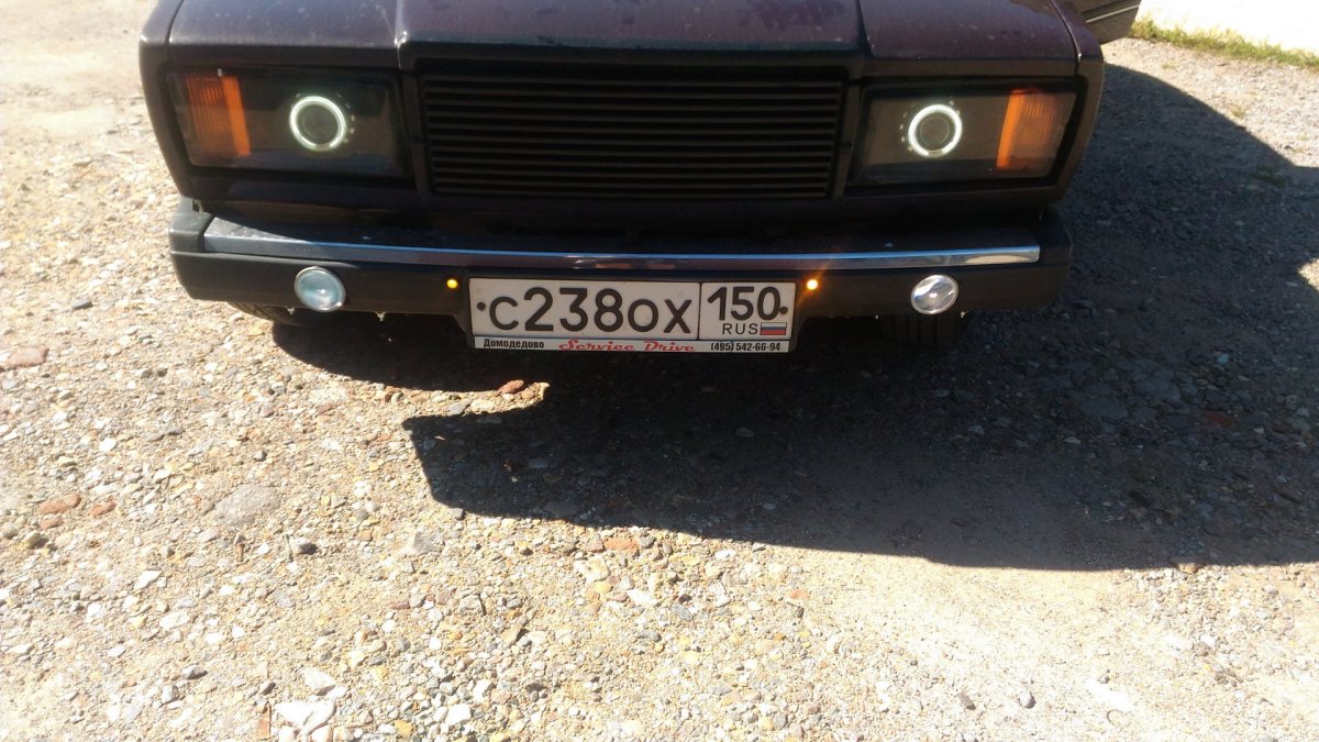 Противотуманки на ВАЗ 2107 на бампер