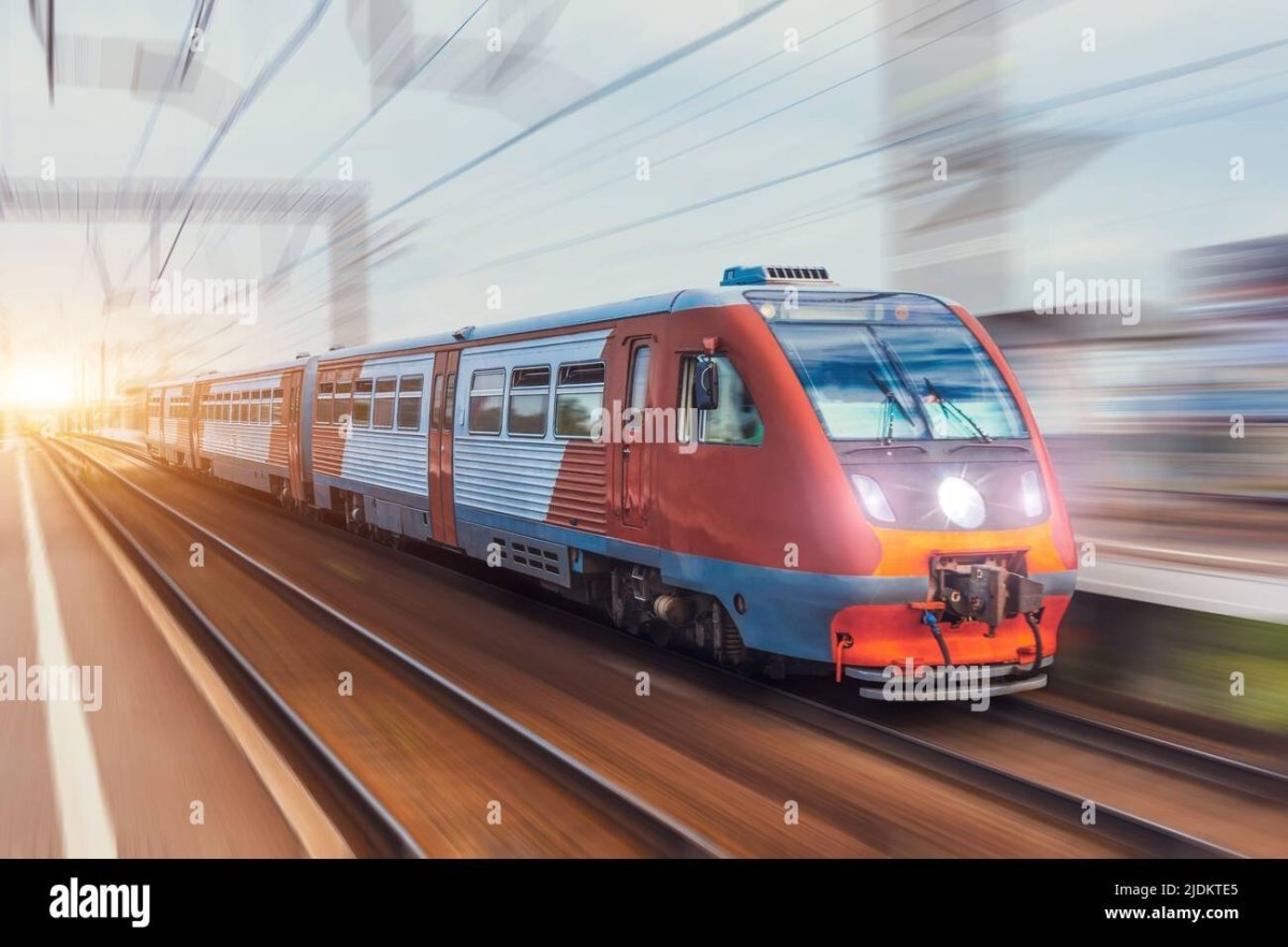 Размытый поезд