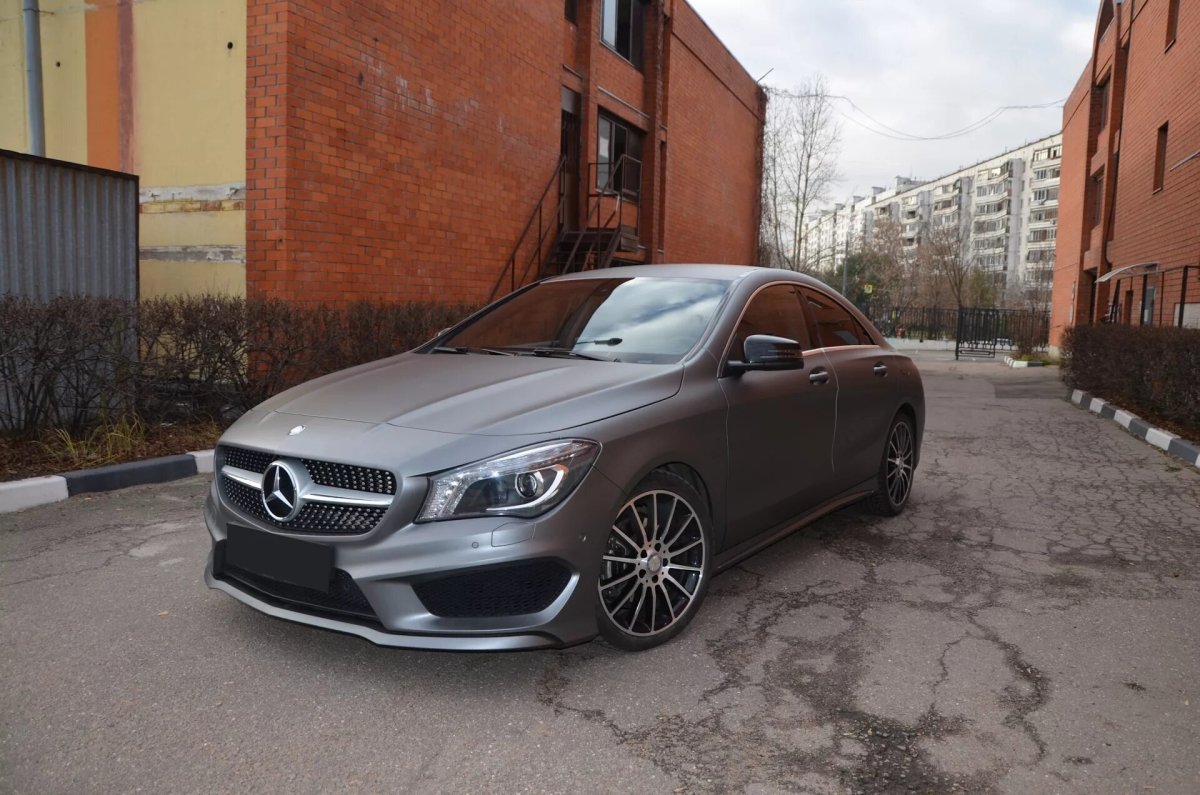 Мерседес CLA серый матовый