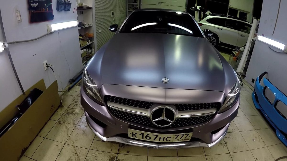 Обтягивание пленкой Мерседес w204