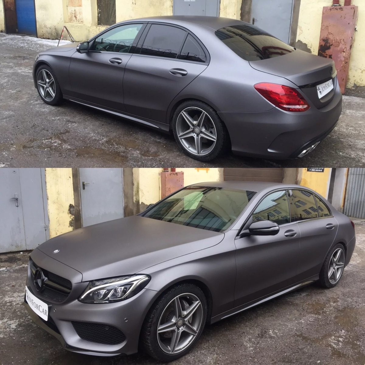 Мерседес w205 серый матовый