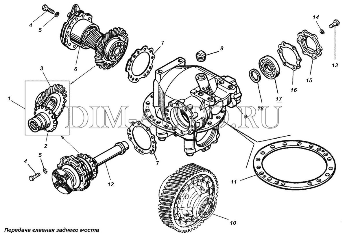 Редуктор заднего моста КАМАЗ 4310