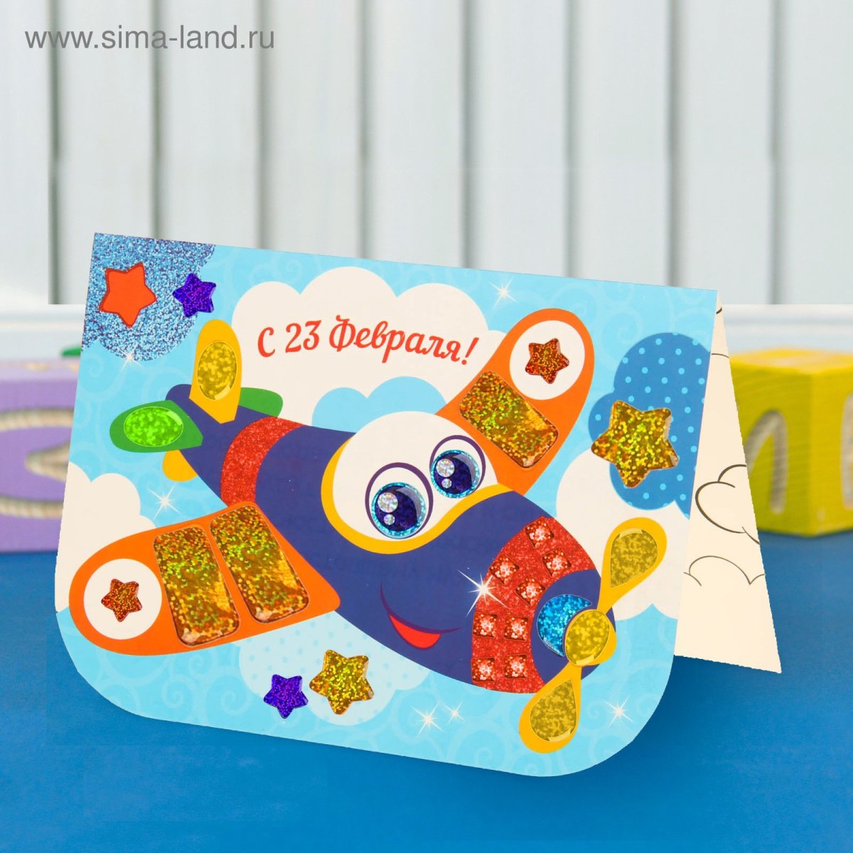 Аппликация самолетик на 23 февраля