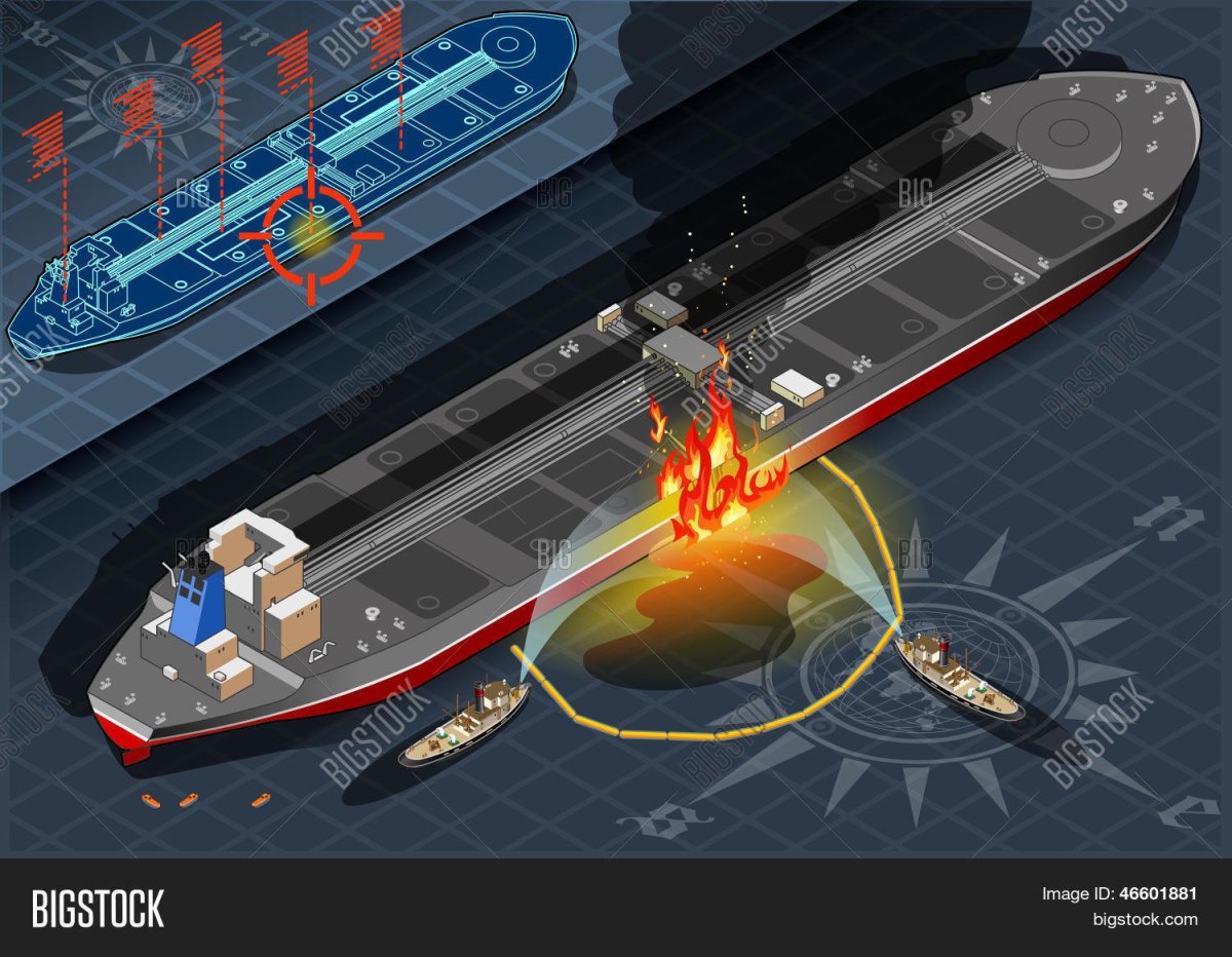 Огни нефтеналивного судна