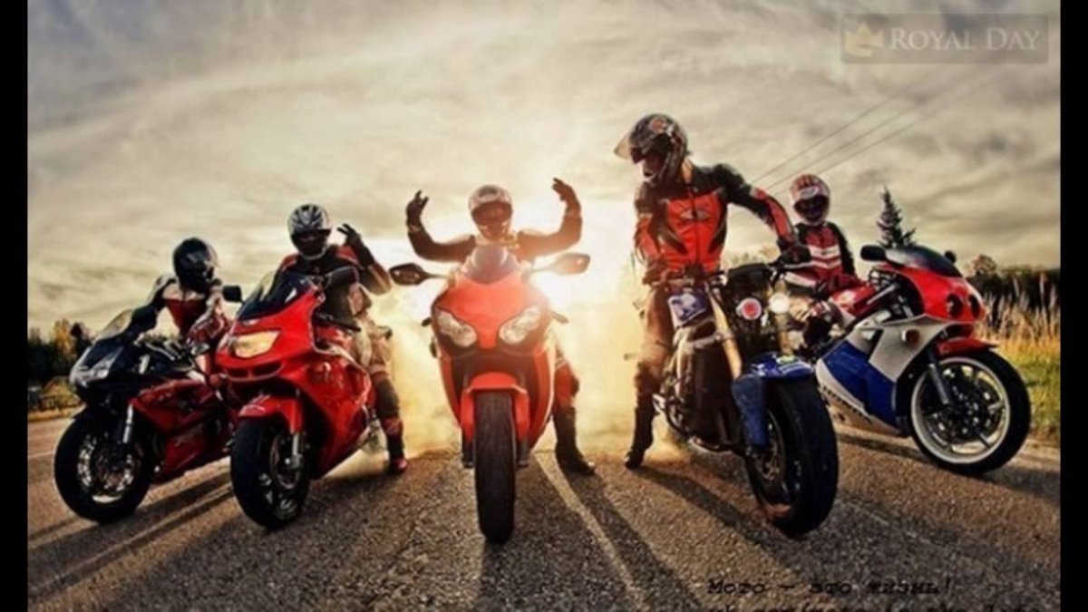 Друзья на мотоциклах