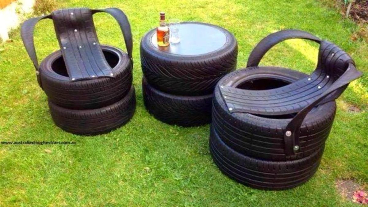 Изделия из автомобильных покрышек