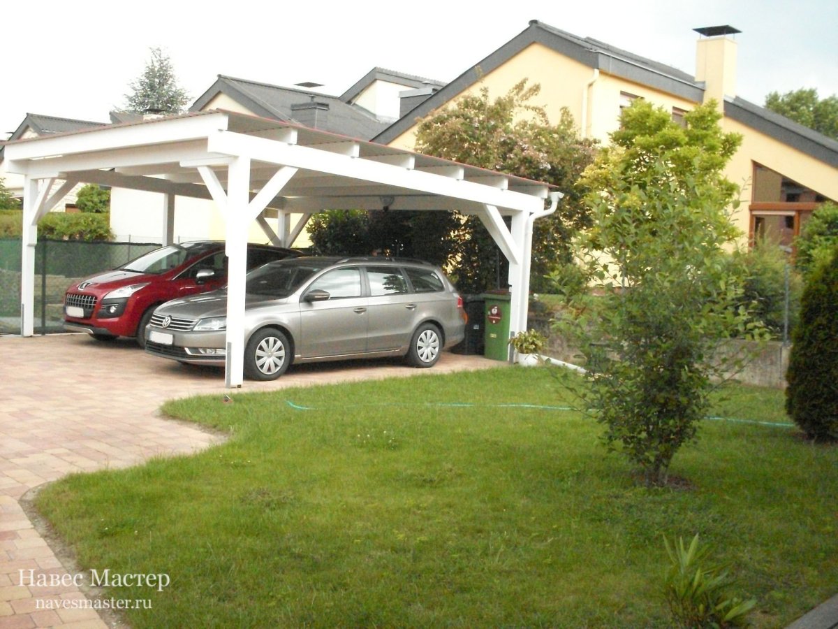 Площадка под автомобиль с навесом