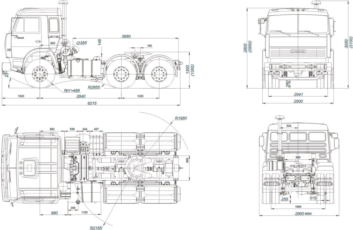 КАМАЗ 65111 габариты