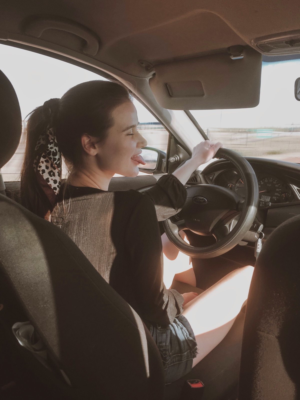 Селфи девушек в машине